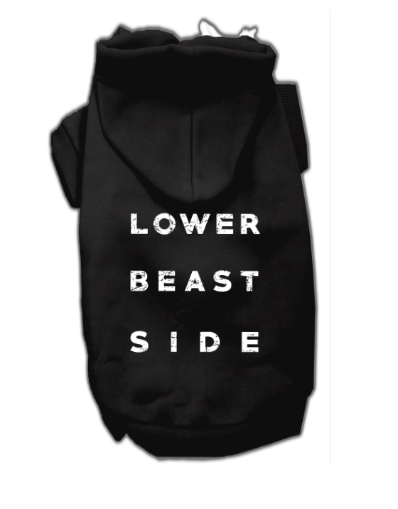 BLACK DOG HOODIE WITH SNAPS
