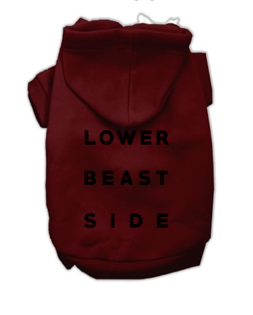 LBS MAROON PULLOVER DOG HOODIE