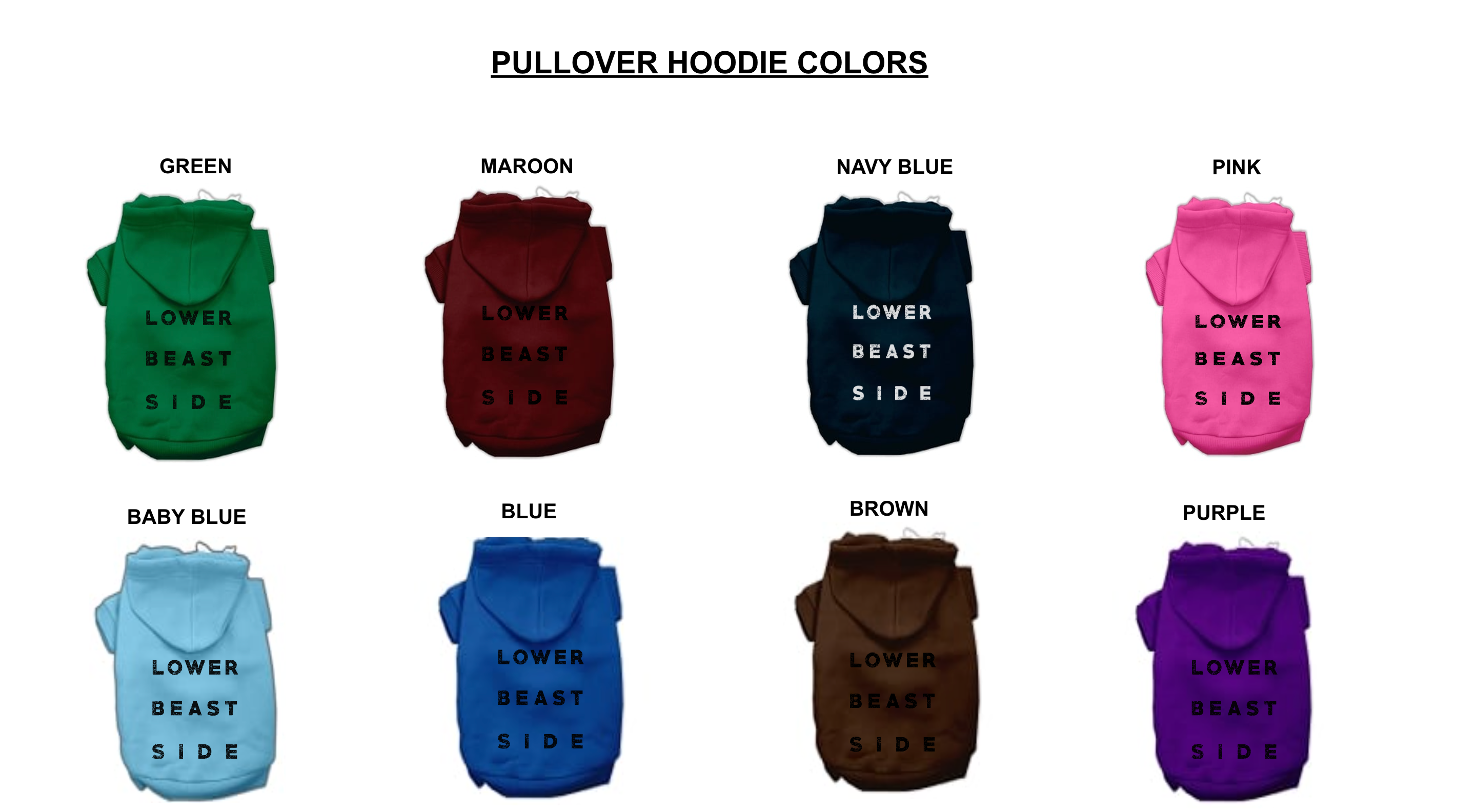 LBS RED PULLOVER DOG HOODIE