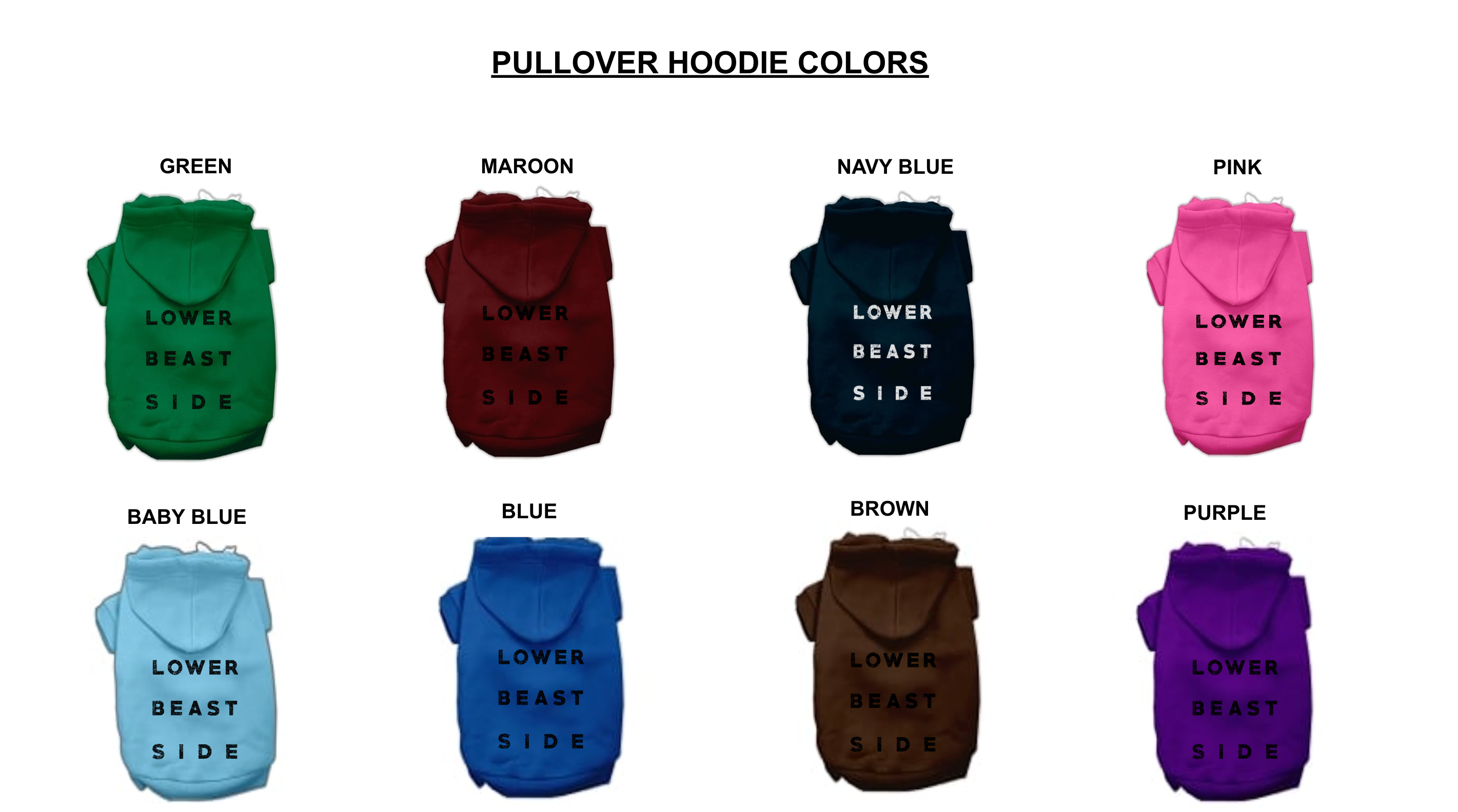 LBS MAROON PULLOVER DOG HOODIE