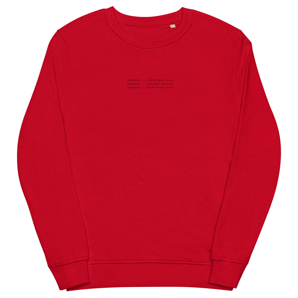 LBS INDUSTRIAL ORGANIC SWEATERSHIRT