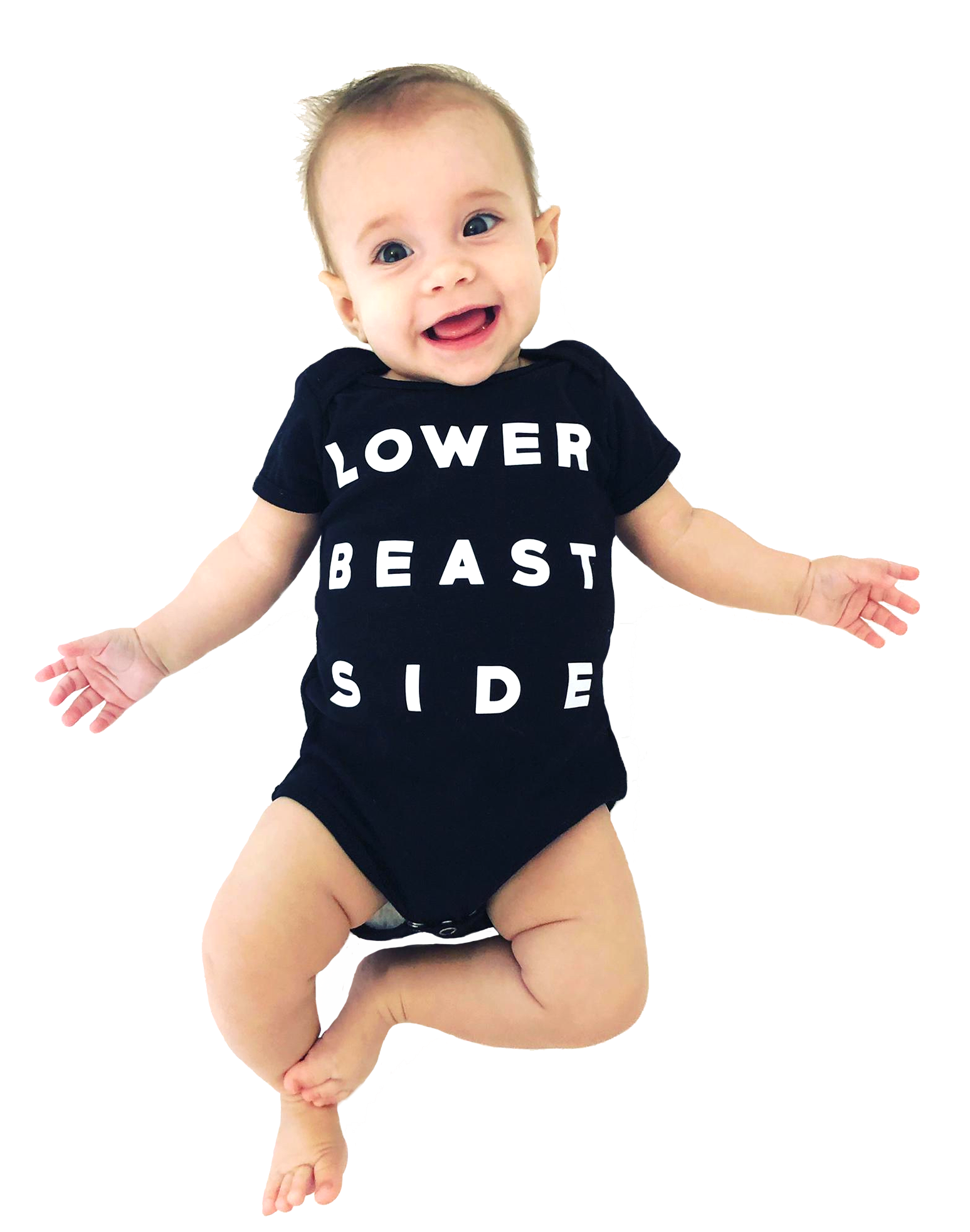 LOWER BEAST SIDE BABY ONESIE