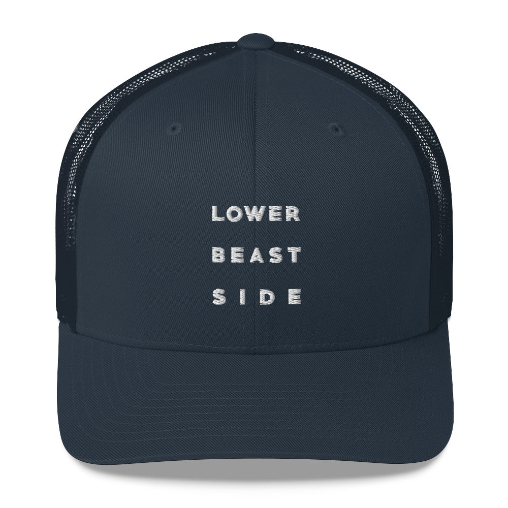 LOWER BEAST SIDE EMBROIDERED TRUCKER CAP