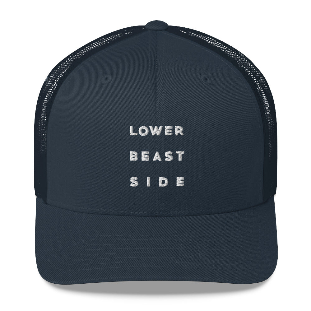 LOWER BEAST SIDE EMBROIDERED TRUCKER CAP