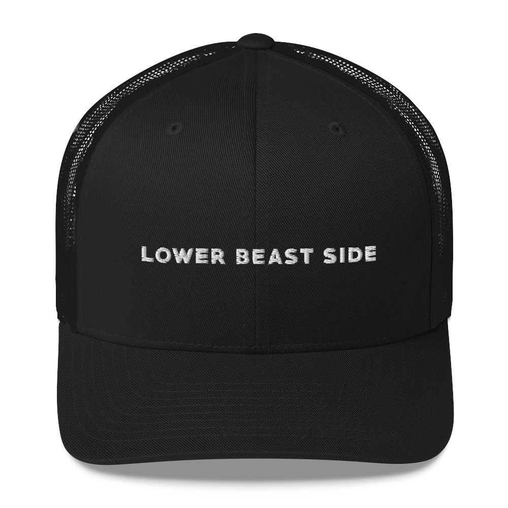 LOWER BEAST SIDE EMBROIDERED TRUCKER CAP