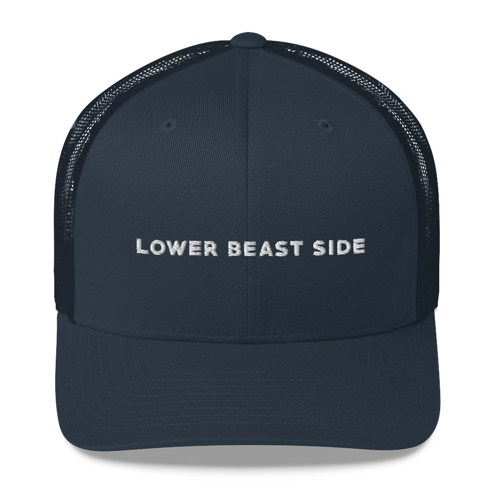 LOWER BEAST SIDE EMBROIDERED TRUCKER CAP