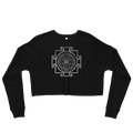 SRI YANTRA FLEECE CROP SWEATSHIRT