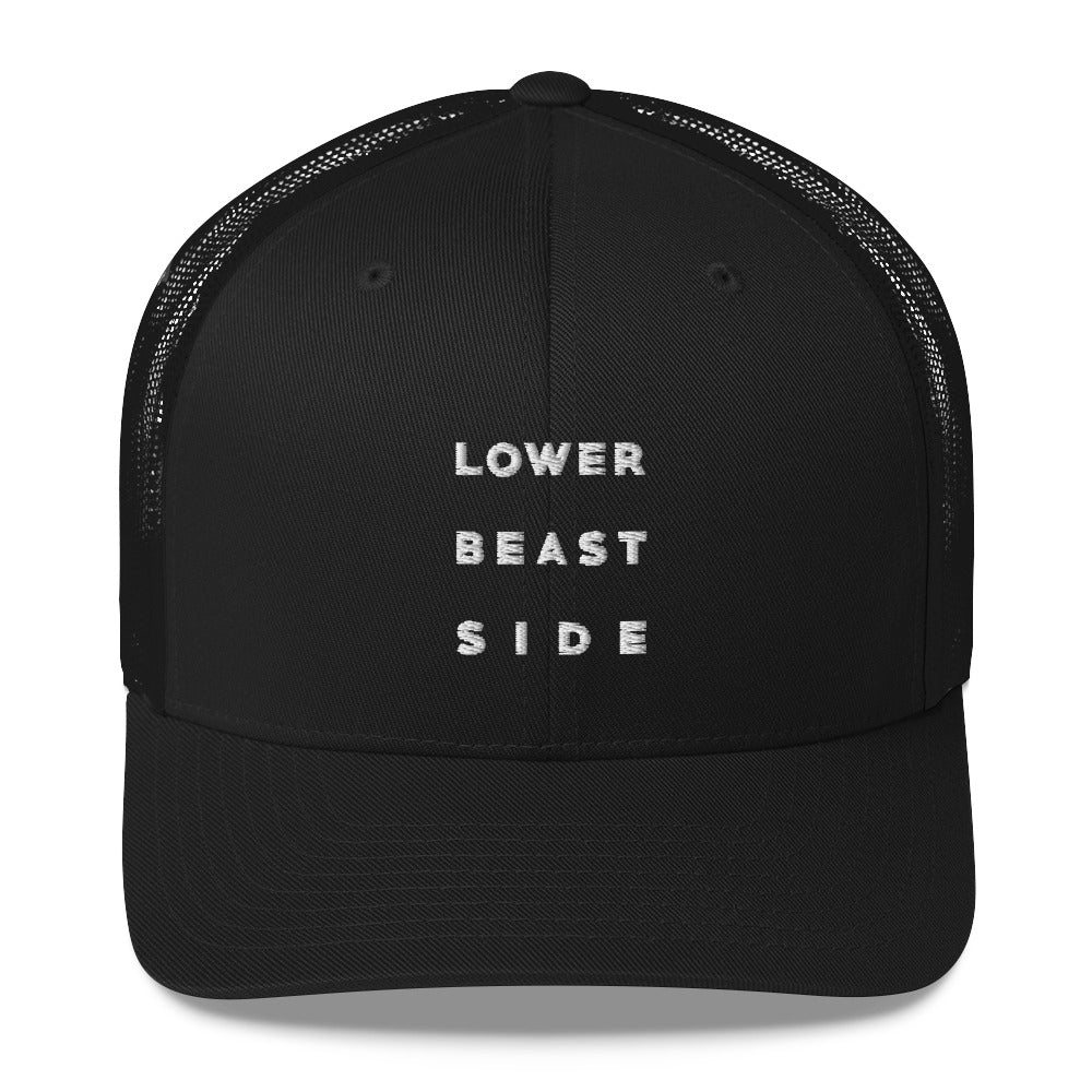 LOWER BEAST SIDE EMBROIDERED TRUCKER CAP