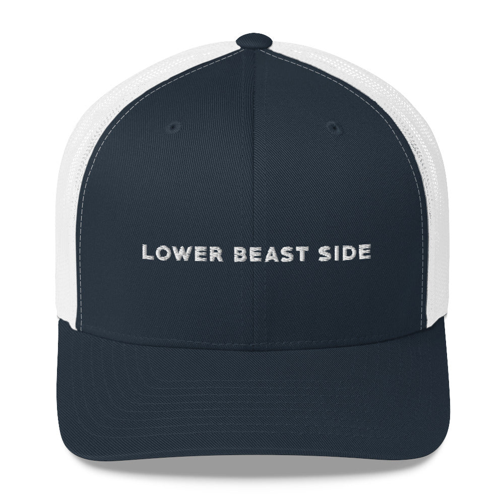 LOWER BEAST SIDE EMBROIDERED TRUCKER CAP