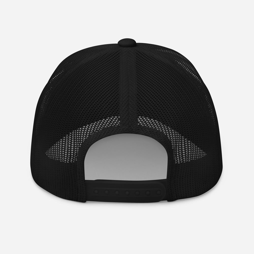 EAST VILLAIN EMBROIDERED TRUCKER CAP