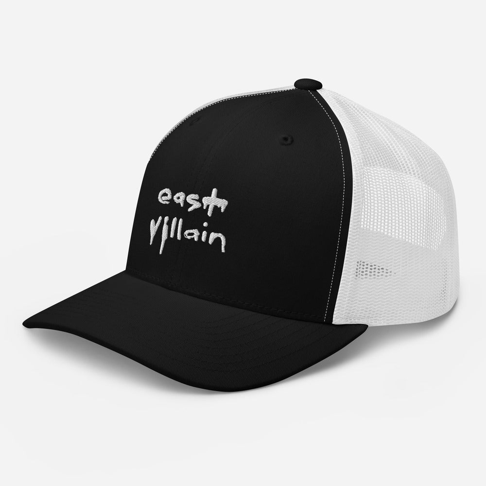 EAST VILLAIN EMBROIDERED TRUCKER CAP