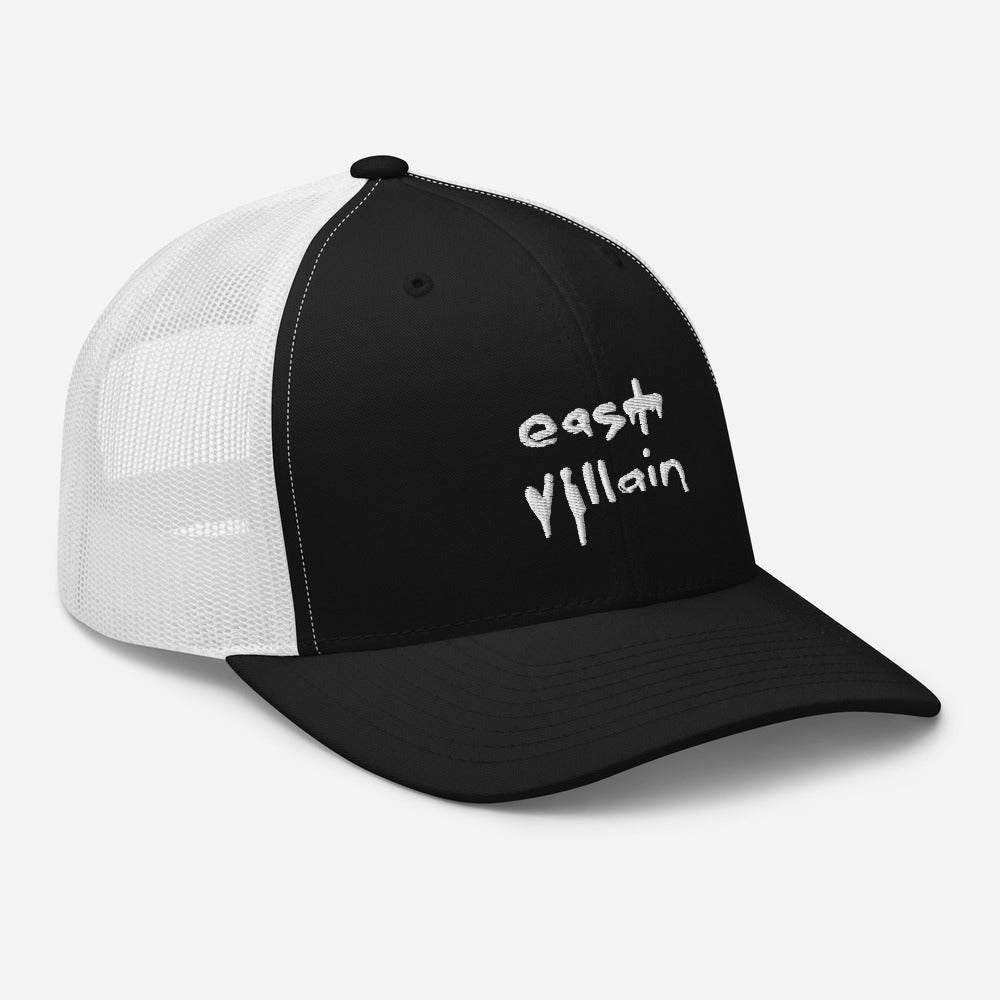 EAST VILLAIN EMBROIDERED TRUCKER CAP