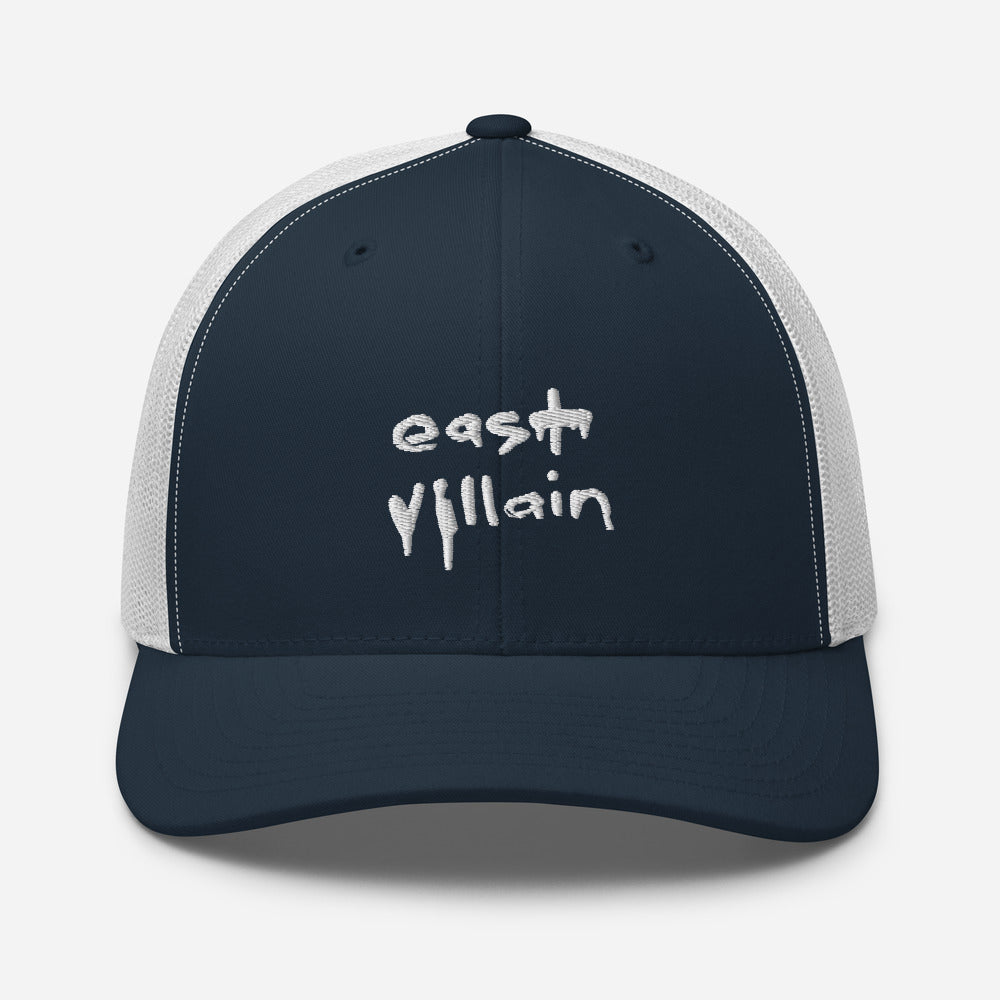 EAST VILLAIN EMBROIDERED TRUCKER CAP