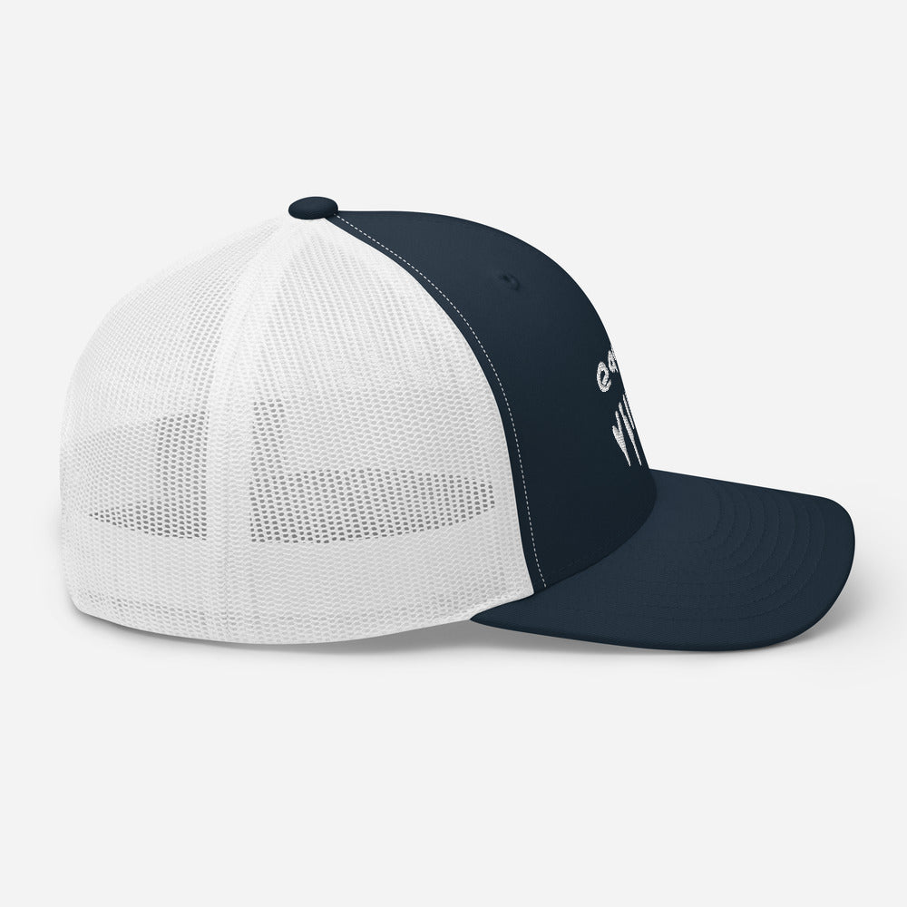 EAST VILLAIN EMBROIDERED TRUCKER CAP