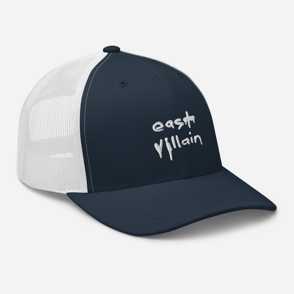 EAST VILLAIN EMBROIDERED TRUCKER CAP